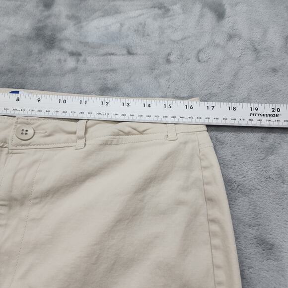 Old Navy Pants Womens 14 Beige Khaki Extra High Rise Wide Leg Crop Ankle Stretch - Picture 8 of 12